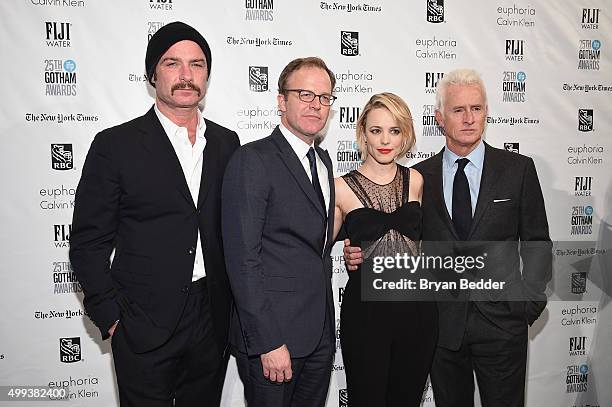 Liev Schreiber, Thomas McCarthy, Rachel McAdams and John Slattery attend the 25th IFP Gotham Independent Film Awards co-sponsored by FIJI Water at...