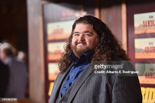 Actor Jorge Garcia attends the premiere of Netflix's "The Ridiculous 6" at AMC Universal City Walk on November 30, 2015 in Universal City, California.