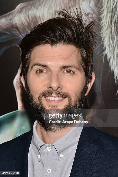 Adam Scott attends the Industry Screening of Universal Pictures' "Krampus" at ArcLight Cinemas on November 30, 2015 in Hollywood, California.