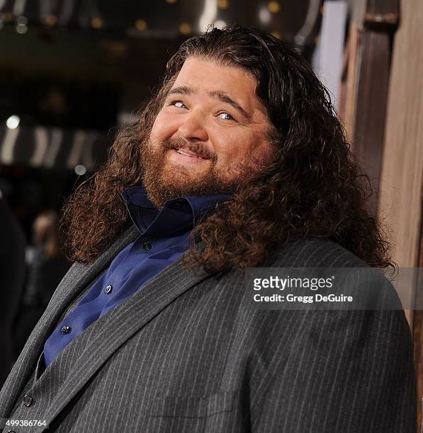 Actor Jorge Garcia arrives at the premiere of Netflix's "The Ridiculous 6" at AMC Universal City Walk on November 30, 2015 in Universal City,...