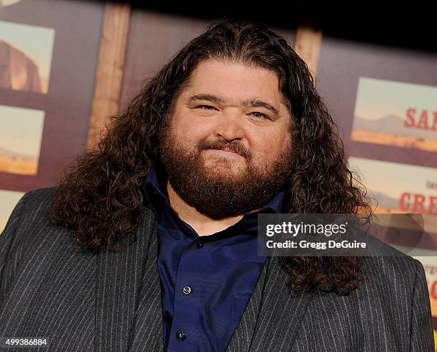 Actor Jorge Garcia arrives at the premiere of Netflix's "The Ridiculous 6" at AMC Universal City Walk on November 30, 2015 in Universal City,...