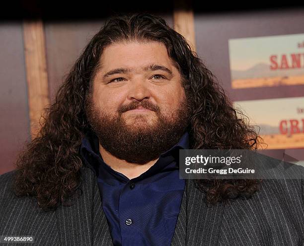 Actor Jorge Garcia arrives at the premiere of Netflix's "The Ridiculous 6" at AMC Universal City Walk on November 30, 2015 in Universal City,...