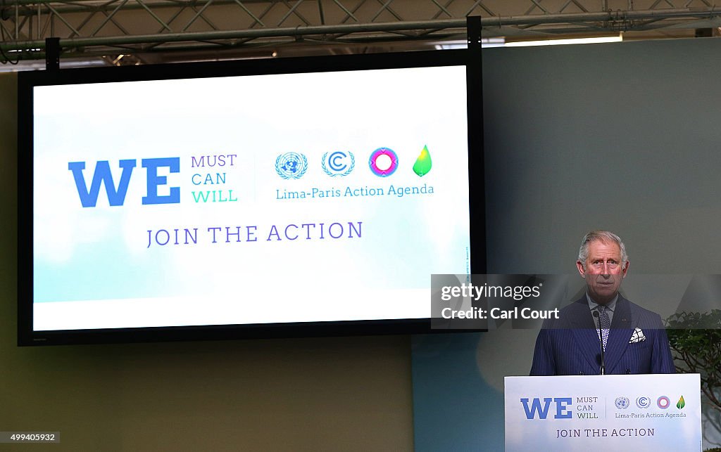 The Prince Of Wales Speaks At The Lima Paris Action Agenda Session At COP21