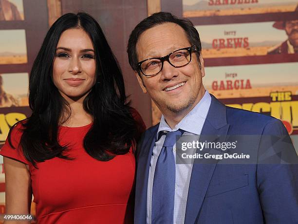 Actor Rob Schneider and wife Patricia Maya Schneider arrive at the premiere of Netflix's "The Ridiculous 6" at AMC Universal City Walk on November...