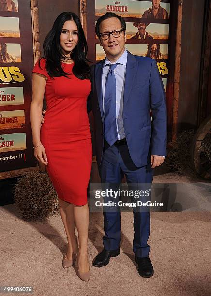 Actor Rob Schneider and wife Patricia Maya Schneider arrive at the premiere of Netflix's "The Ridiculous 6" at AMC Universal City Walk on November...