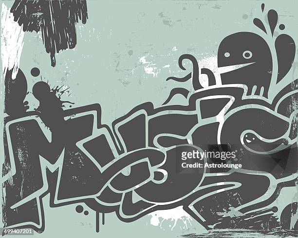 graffiti  - streetart stock-grafiken, -clipart, -cartoons und -symbole