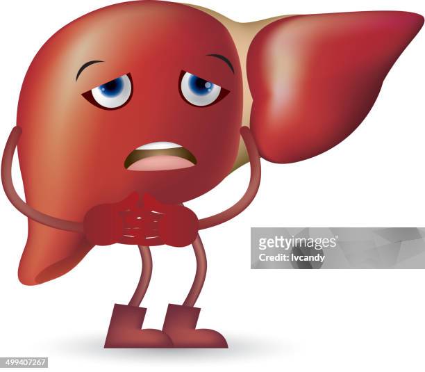 illustrazioni stock, clip art, cartoni animati e icone di tendenza di malattia epatica - human liver