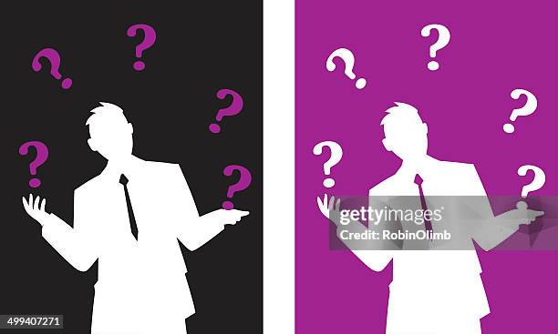 man juggling question marks - hand throwing stock illustrations