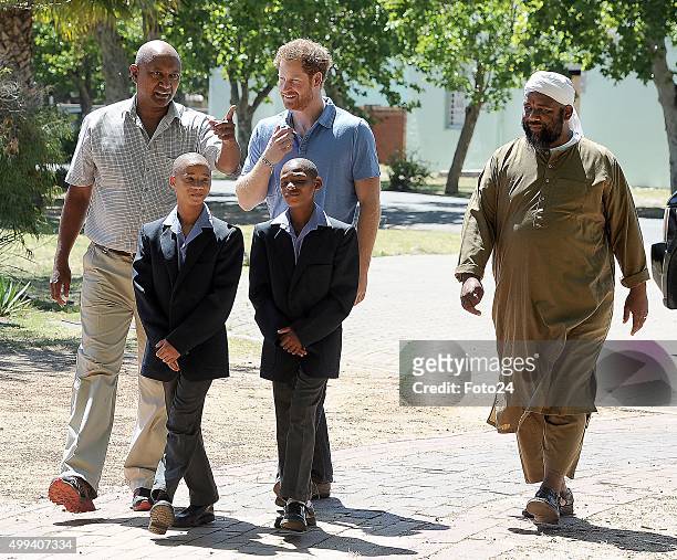 Prince Harry during a visit at Ottery Youth Care and Education Centre on November 30, 2015 at in Cape Town, South Africa. The British Royal visited...