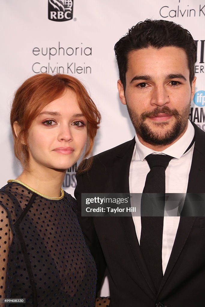 Olivia Cooke and Christopher Abbott attend the 2015 Gotham... News ...