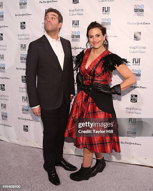 Craig Bierko and Sarah Gertrude Shapiro attend the 25th Annual Gotham Independent Film Awards at Cipriani Wall Street on November 30, 2015 in New...