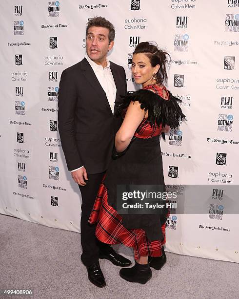 Craig Bierko and Sarah Gertrude Shapiro attend the 25th Annual Gotham Independent Film Awards at Cipriani Wall Street on November 30, 2015 in New...