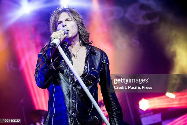 Joey Tempest of Europe performs live at Alcatraz in Milan, Italy. Joey Tempest is the vocalist and main songwriter in the rock band Europe. He has...