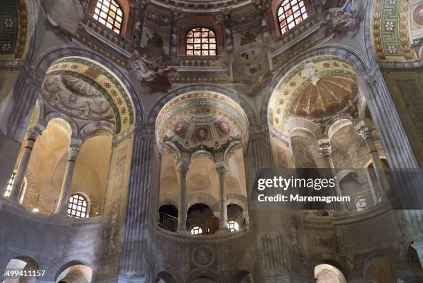 s. vitale basilica (year 526) - basilica of san vitale stock pictures, royalty-free photos & images