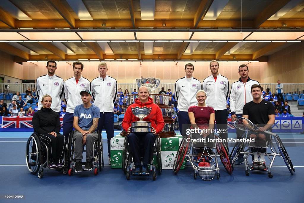 The Victorious Great Britain Team with the Davis Cup