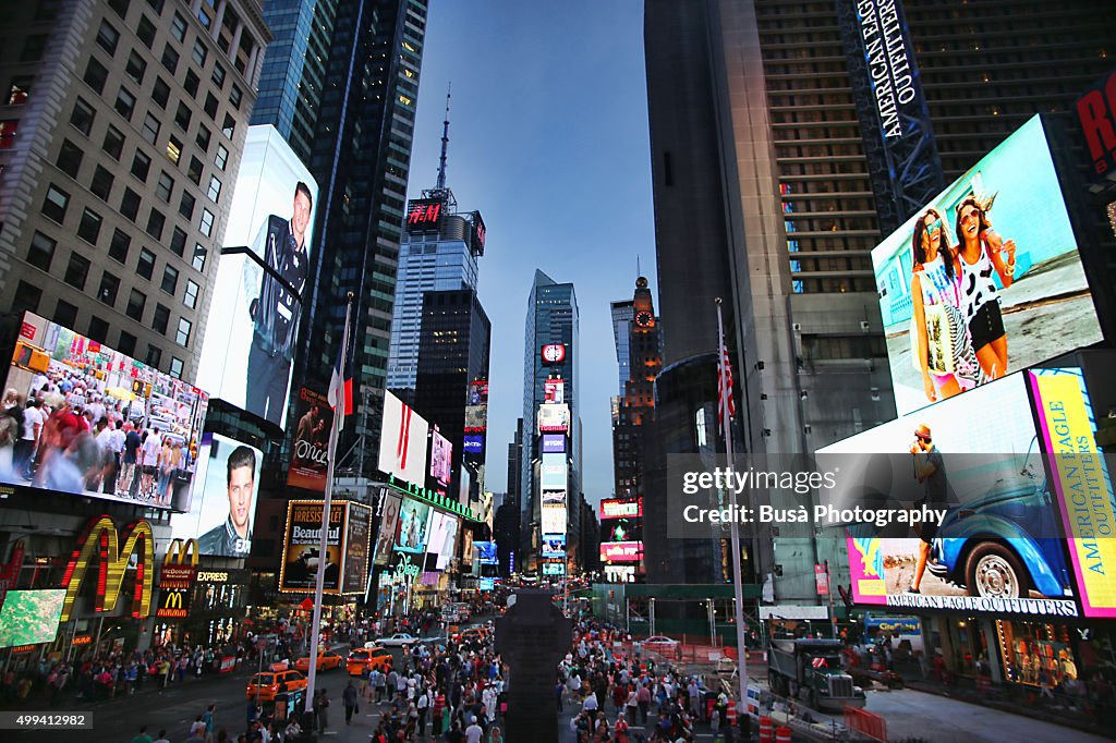 Pedestrian plaza at Times Square, Midtown Manhattan, New York City