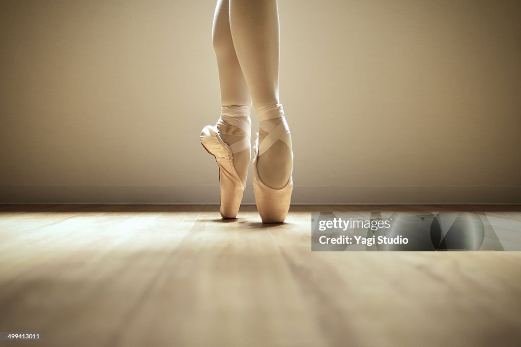 Ballerina standing on toes