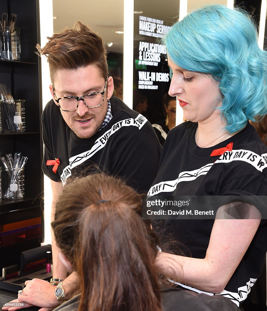 MAC Cosmetics Invites High Profile Volunteers To Its Carnaby Store To Sell Viva Glam Lipstick And Lipglass To Raise Awareness Of Worlds Aids Day