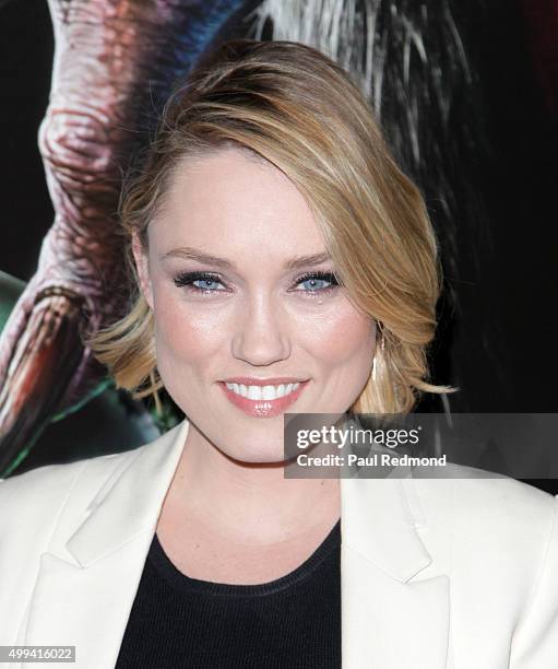 Actress Clare Grant arrives at the screening of Universal Pictures' "Krampus" at ArcLight Cinemas on November 30, 2015 in Hollywood, California.