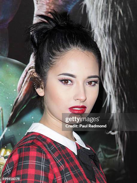 Actress Laura Sanchez arrives at the screening of Universal Pictures' "Krampus" at ArcLight Cinemas on November 30, 2015 in Hollywood, California.