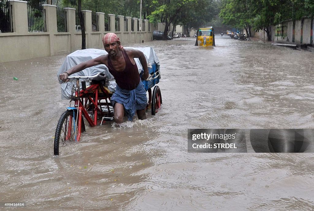 INDIA-WEATHER-RAIN