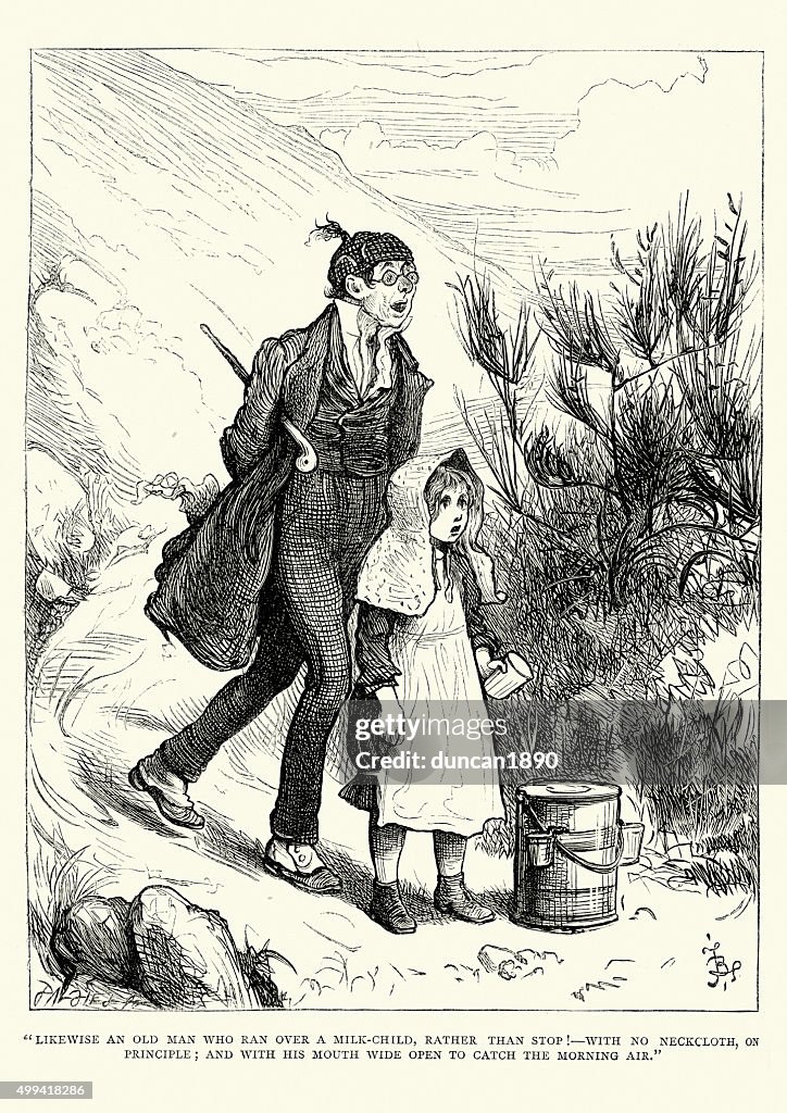 Charles Dickens Likewise an man who ran over a milk-child