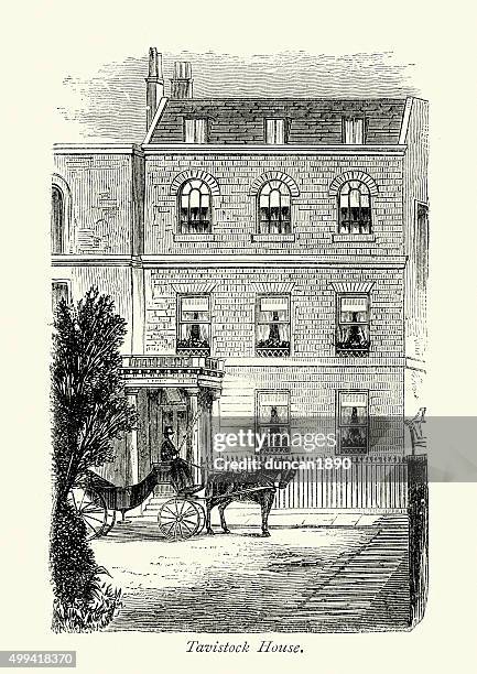 charles dickens - tavistock house - charles dickens stock illustrations