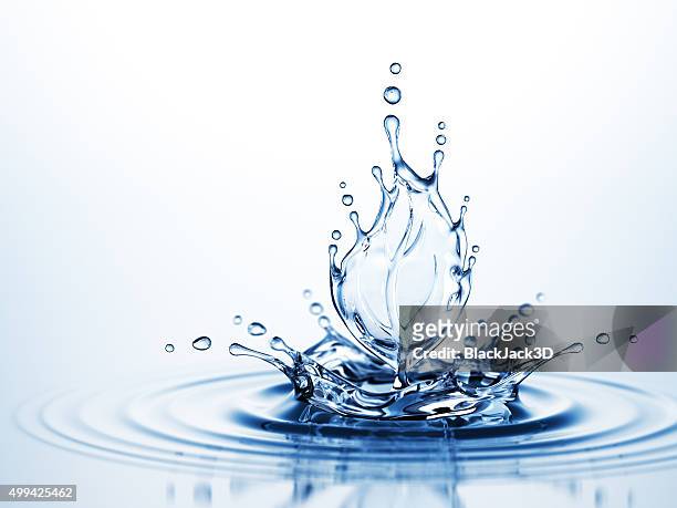 water leaf splash - water stockfoto's en -beelden