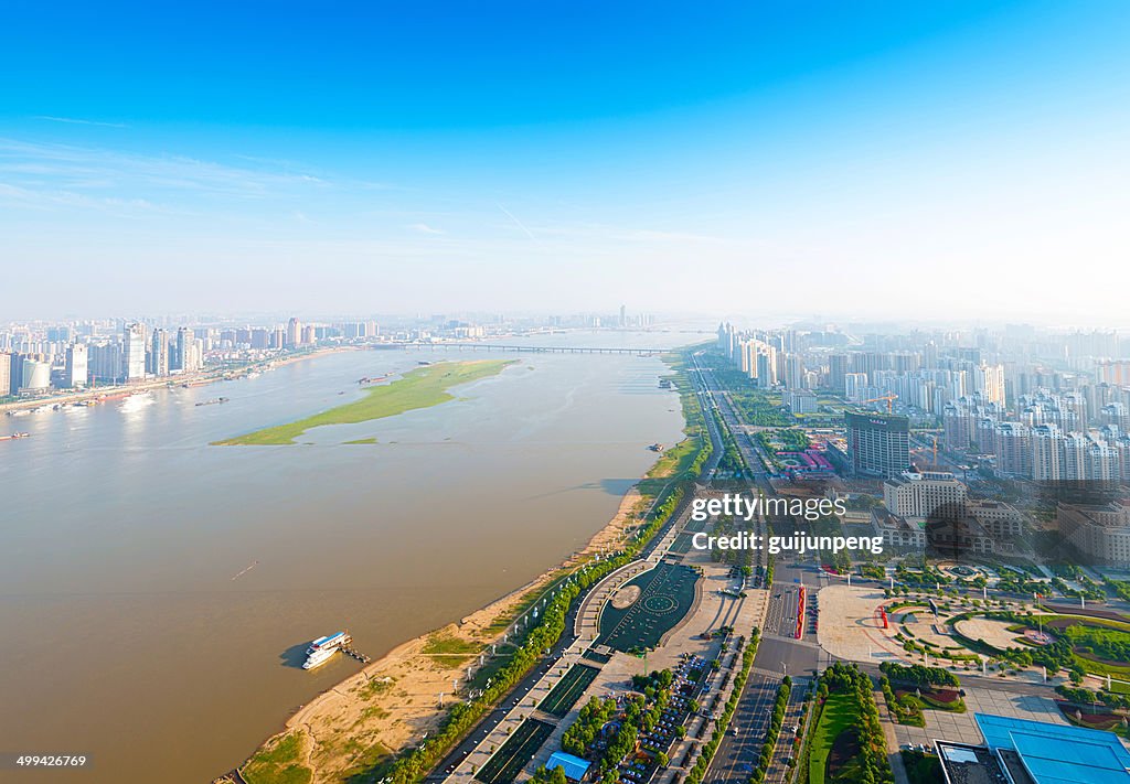 Aerial view of chinese city