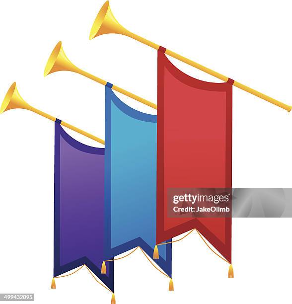 illustrazioni stock, clip art, cartoni animati e icone di tendenza di tromba più - famiglia reale