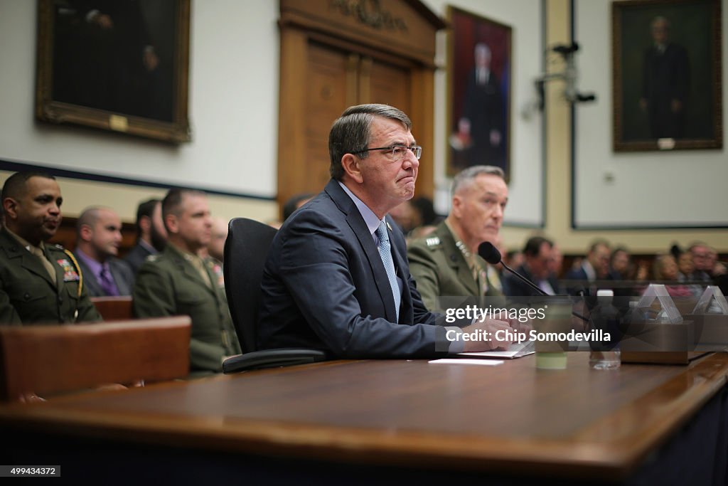 Defense Secretary Carter And Joint Chiefs Of Staff Gen. Dunford Testify At House Hearing On Syria And Iraq