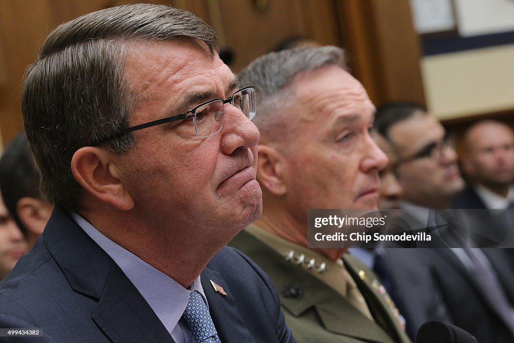 Defense Secretary Carter And Joint Chiefs Of Staff Gen. Dunford Testify At House Hearing On Syria And Iraq