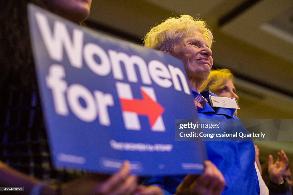 Female Senators Hold A "Women For Hillary" Endorsement Event With Presidential Candidate Hillary Clinton