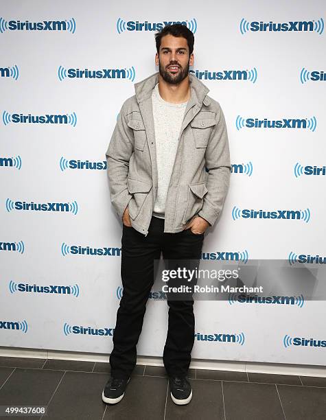 Eric Decker visits at SiriusXM Studios on December 1, 2015 in New York City.