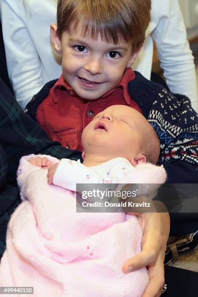 Former Rep. Patrick Kennedy and wife Amy introduce newborn daughter, Nell Elizabeth with brother Owen Patrick, 3 at AtlantiCare Regional Medical...