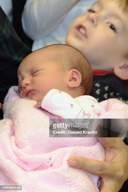 Former Rep. Patrick Kennedy and wife Amy introduce newborn daughter, Nell Elizabeth with brother Owen Patrick, 3 at AtlantiCare Regional Medical...