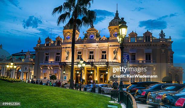 evening in monte carlo - monte carlo car stock pictures, royalty-free photos & images