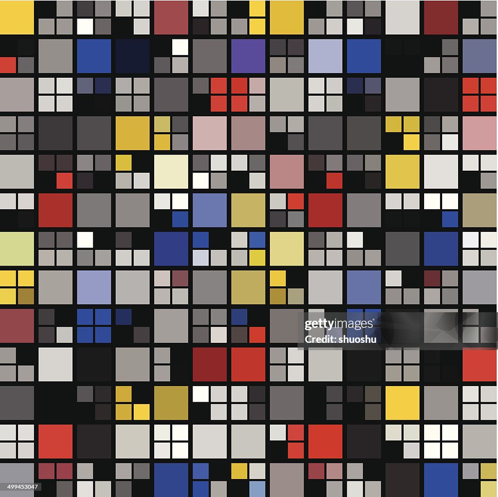 Abstract Colorful Check Pattern With Black Background High-Res Vector ...