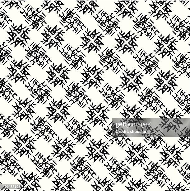 abstract black and white pattern background - origami crane stock illustrations