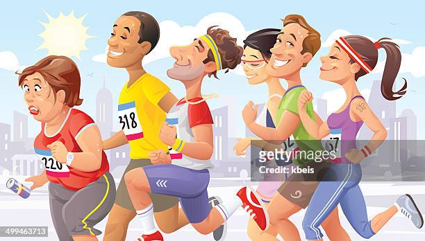 49 Marathon Runner Woman Cartoon High Res Illustrations - Getty Images