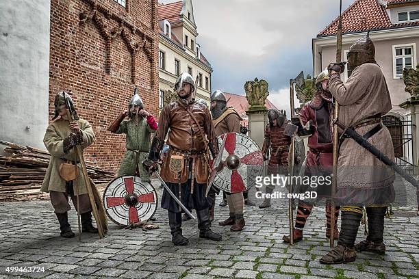 vikings in szczecin, poland - viking stock pictures, royalty-free photos & images