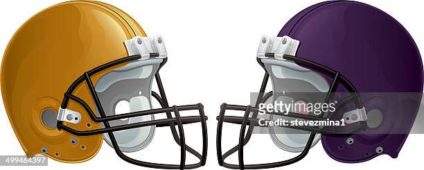football helmets - american football strip stock illustrations