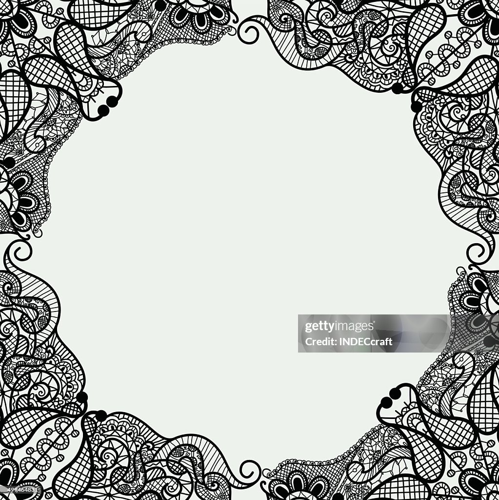 Simple Lace Frame Seamless Lace Designed Frame High-Res Vector Graphic - Getty Images