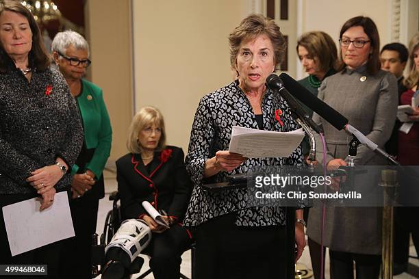 House Energy and Commerce CommitteeÕs new Select Investigative Panel on Planned Parenthood ranking member Rep. Jan Schakowsky is joined by fellow...