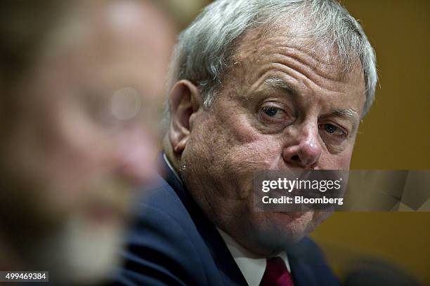 Robert Stack, deputy assistant secretary for international tax affairs at the U.S. Treasury Department, right, looks on as Michael Danilack,...