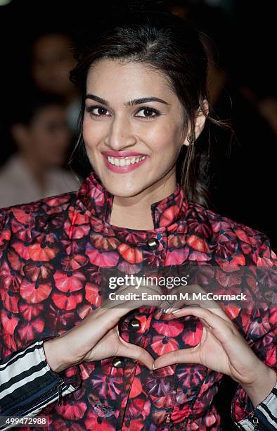 Kriti Sanon attends Photocall for Bollywood film "Dilwale" at Cineworld Feltham on December 1, 2015 in Feltham, England.