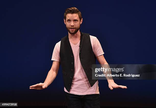 Actor and ETAF Ambassador Danny Pintauro speaks at the special event held at UCLA to commemorate World AIDS Day on December 1, 2015 in Los Angeles,...