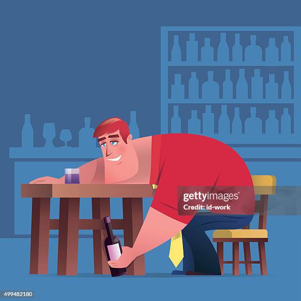 drunk - binge drinking stock illustrations