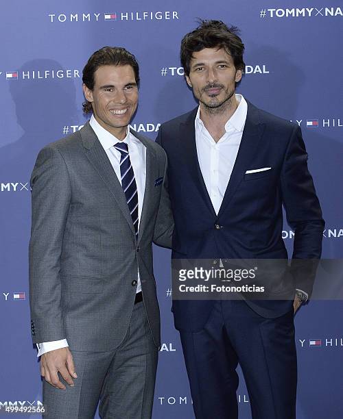 Andres Velencoso attends the presentation of Rafel Nadal as Tommy Hilfiger Global Ambassador at the Palacio de Cibeles on December 1, 2015 in Madrid,...