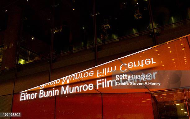 Atmosphere outside of the "Tangerine" New York screening hosted by Laverne Cox at the Elinor Bunin Munroe Film Center on December 1, 2015 in New York...